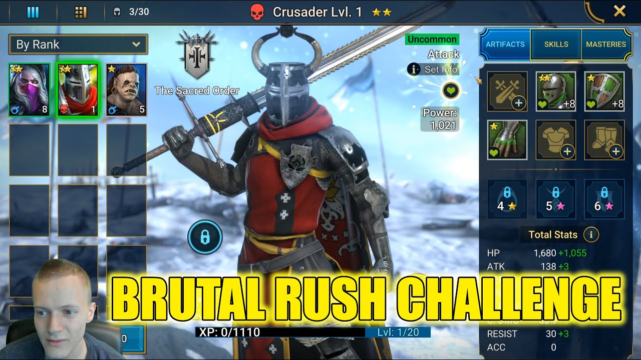Beating Campaign Without Rares Raid Shadow Legends Brutal Rush 1 Youtube