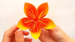 Kağıttan Çiçek Yapımı Origami