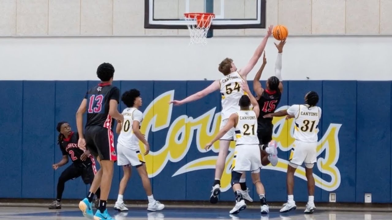 College of the Canyons Men's basketball's first-ever 7 ft star Craig Irons' game reaches new heights