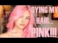 DYING MY HAIR COTTON CANDY PINK | MANIC PANIC