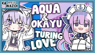 【Hololive】Aqua 'tunes' Okayu's Turing Love【English Sub】