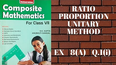 std 7 || exe 8(A) || Q.1@i || Perimeter and Area || composite mathematics || s.chand