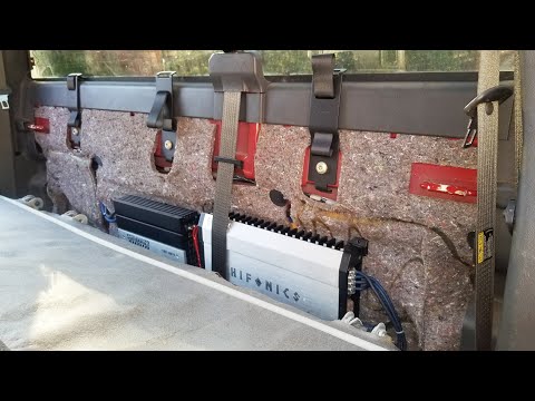 Amps Mounted Behind The Rear Seat In My Chevy Silverado