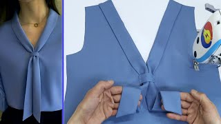 ✅🌺Best Way To Sewing Beautiful Collar V neck in Just 10 Minutes. Sewing for Beginners