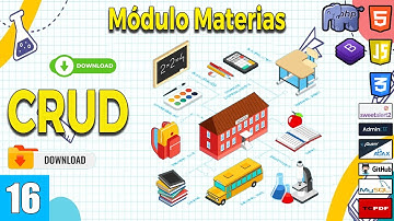 16 Crud materias en el curso de Sistema de gestión escolar con (PHP y MySql) FullStack