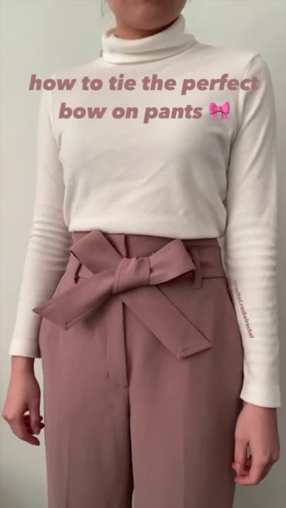 How to Tie a Bow on Pants *life-changing* #shorts