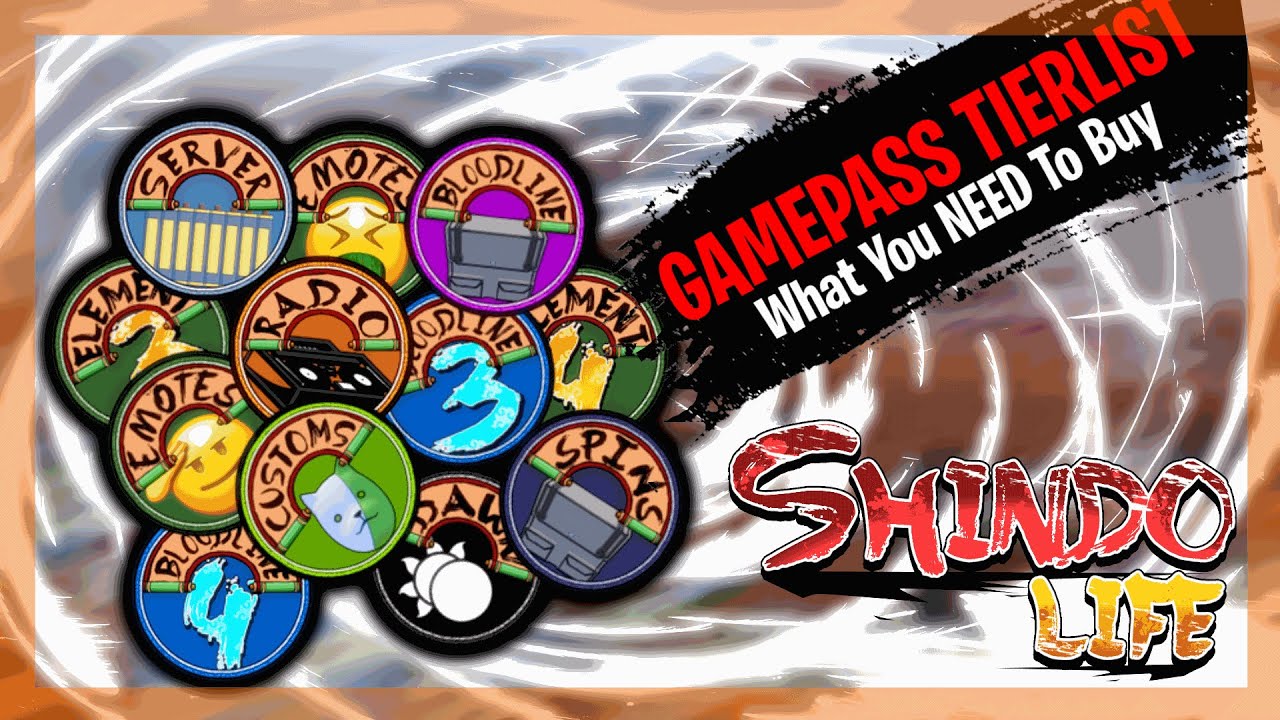 New Shindo Life Gamepass Guide Tierlist What You Need To Buy Youtube - game pass roblox shinobi life