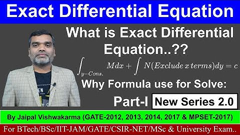 What is Exact Differential Equation? I Concept & Solution of Exact Differential Equation II Lectur-6