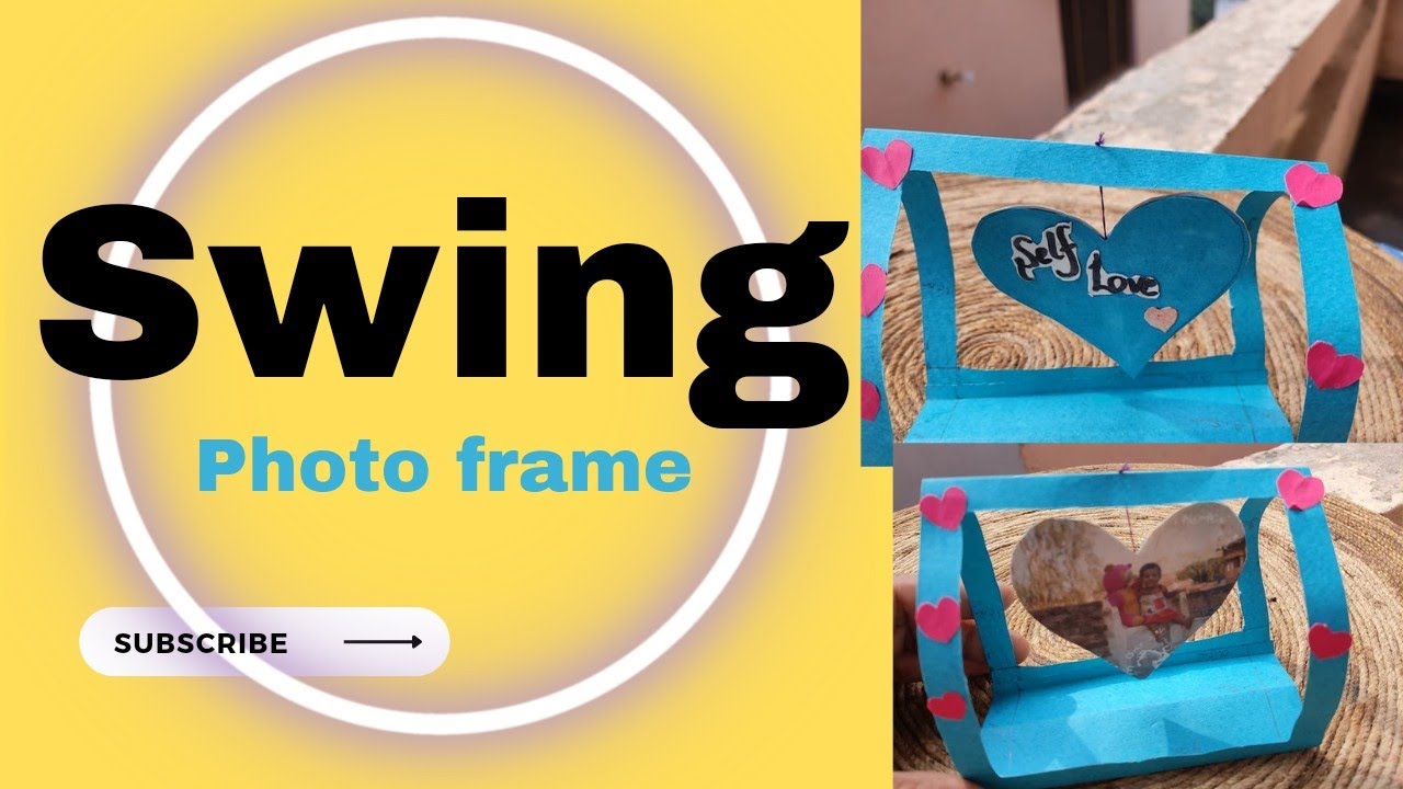 Swing photo frame 📸 Paper photo frame Kaise banaye How to make YouTube