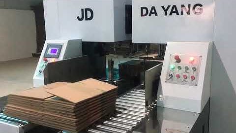 Automatic folder gluer + PE strapping machine