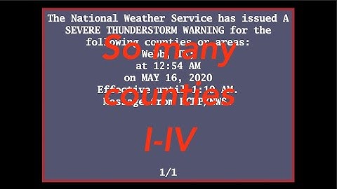 EAS Reenactment Mock: So many counties I-IV [v2]