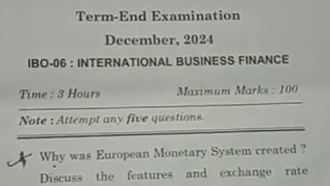 IBo-06.   International Business finance. 🤔🤔(Important question answers )  notes 😍😍