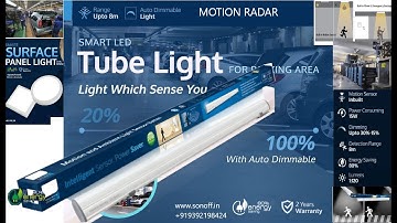 Motion Sensor 20W Led Tubelight for Lobby,Basement Apartment  Motion and Ambient Light Sensor Batten