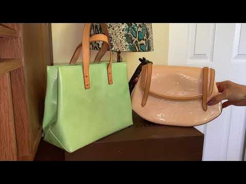 LOUIS VUITTON BISCAYNE PM MINT VERNIS BAG