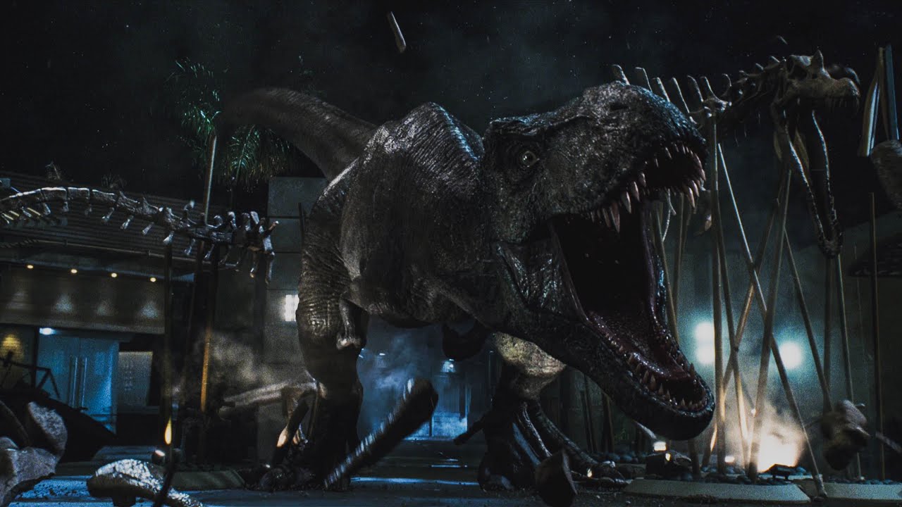 Jurassic World (2015) | T-rex vs Indominus rex | Pandora Music - YouTube