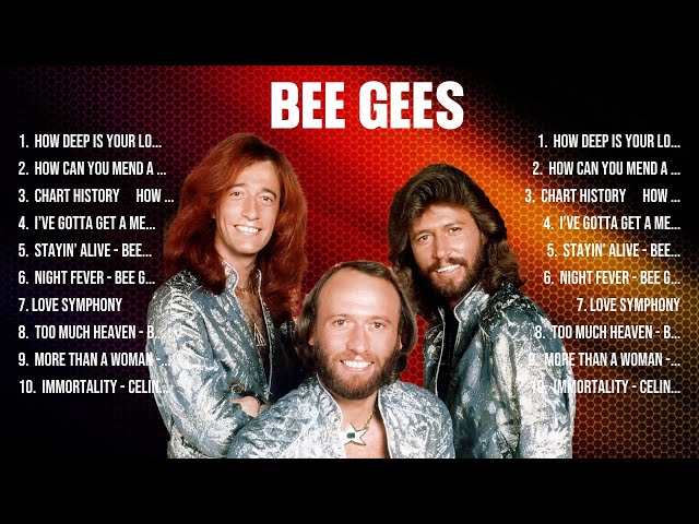 Bee Gees Greatest Hits 2024   Pop Music Mix   Top 10 Hits Of All Time class=