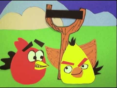 An 8-year-old's Angry Birds stop-motion film. Took 6 hours of work for 1 minute of video. Red bird's eggs are stolen by the pigs and yellow bird Chuck saves ...