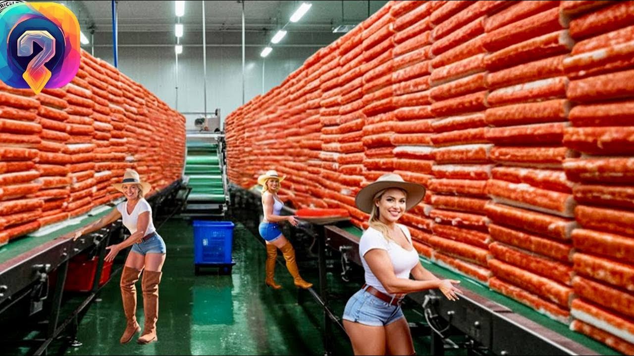 Как МИЛЛИОНЫ тонн крабовых палочек  производят— уникальные кадры с производства!