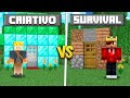 MODO CRIATIVO vs SURVIVAL NO MINECRAFT