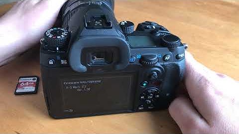 Pentax K-3 Mark III: Updating the Firmware