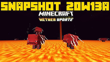 Striders and Lodestones! Minecraft 1.16 Nether Update Snapshot 20w13a