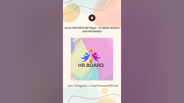 PAPER 2 | LABOUR WELFARE | HRM | NTA UGC NET/JRF | HR BOARD | By Nandini Shukla