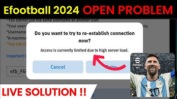 efootball 2024 do you want to establish connection retry now || efootball 2024 Login Problem Today