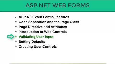 ASP.Net Validating User Input (Part-10)
