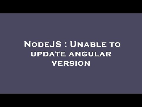 NodeJS : Unable