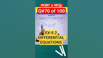 MCQ 7️⃣0️⃣ Differential Equations 9.2 – Q. 11 ✅️ NCERT MCQ Series | Maths Class 12 @MathsBetter
