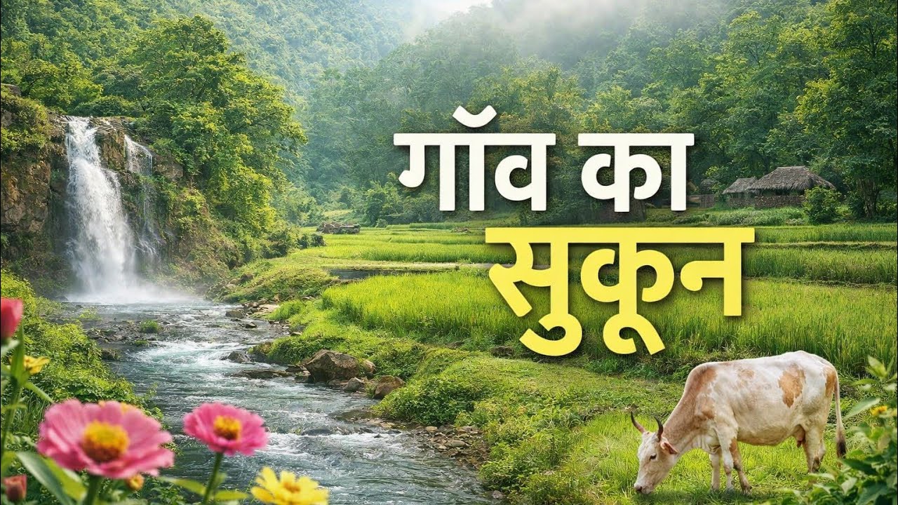 गाँव की खूबसूरत प्रकृति | झरने, नदियाँ, हरे मैदान और सुकून | Beautiful ...