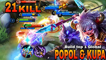 Popol & Kupa 21 Kills + Maniac 😱 Unbelievable Clutch Performance! 🔥 | OP Build | MLBB Pro Gameplay