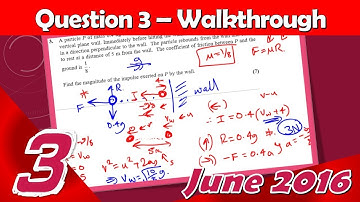 M1 Edexcel June 2016 | Question 3 Walkthrough | Collisions: Impulse & Suvat