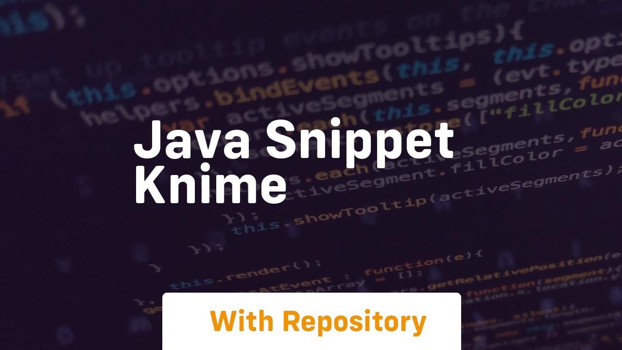 java snippet knime - YouTube