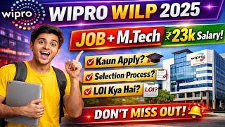 Wipro WILP 2025 | ₹23K Salary + ₹75K Bonus | Full Process Explained #wipro #hiring #jobsearch 