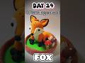 "Air Dry Clay Fox 🦊🍄" #youtubeshorts #shortsvideo #airdryclay #clayanimals #craft #clay #clayart