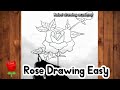 Rose pencil drawing easy  how to draw rose step by step
