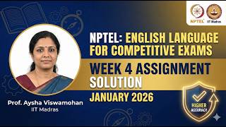 NPTEL English Language for Competitive Exams Week 4 Solution Jan 2026 | IIT Madras