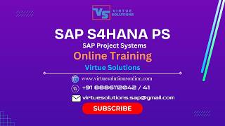SAP S4HANA PS Demo || SAP S4HANA Project Systems Online Training|| SAP PS training ||Virtuesolutions
