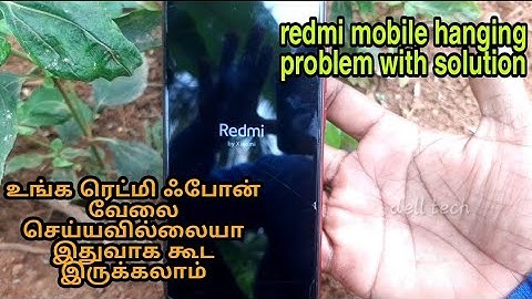 redmi mobile show logo | not working | hanging problem solutions in Tamil