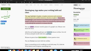 Overview of readability scores and the Hemingway App