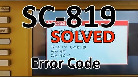 SC 819 ERROR CODE || SOLUTION || RICOH 4000 5000 4001 5001 || GUARANTEED
