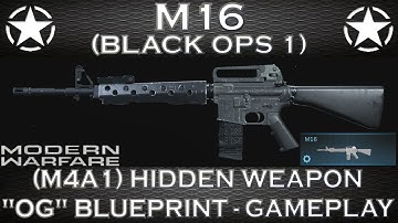 Modern Warfare M16 From Black Ops 1 (M4A1) Hidden Weapon - How to make it - Gameplay