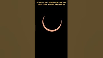 Oct 14th 2023 - "Ring of Fire" annular solar eclipse