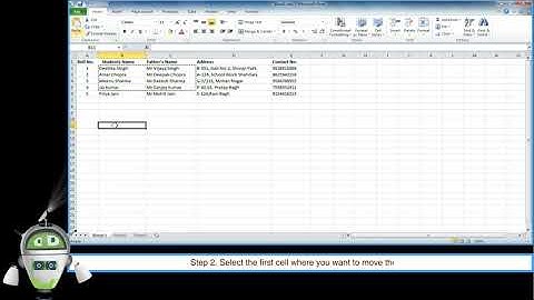 Chapter 7 - Part 2 - Deleting Cell Contents and Moving the Data | Class 5 Computer