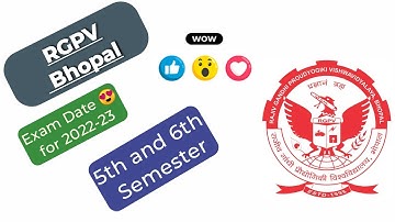 rgpv 5th sem exam date | rgpv 6th sem exam date | rgpv news today | rgpv exam news #rgpvnewstoday