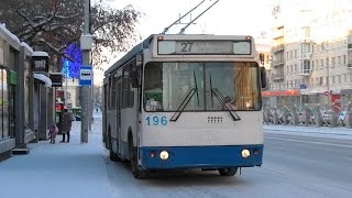 Троллейбус Екатеринбурга Зиу-682Г-016.02 №196 Маршрут №27 На Остановке 