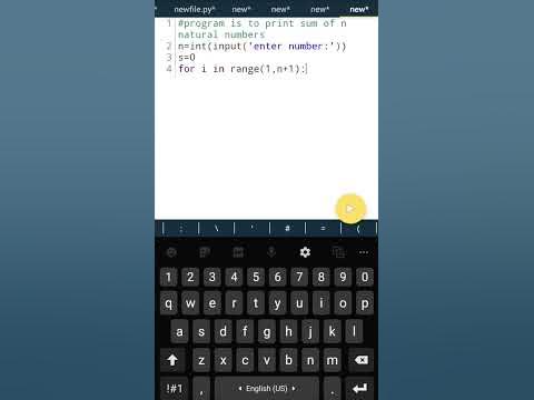 #10 program for print sum of n natural numbers in python #python# ...