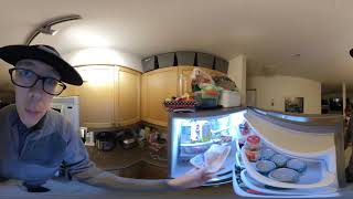 Raw Footage - Cooking Chicken Pasta with Oat Milk in Instant Pot - Baseball Cap 360 Camera ASMR