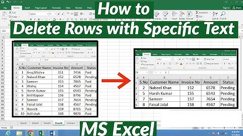 How to Delete Row with Specific Text without Sorting in MS Excel | Delete Rows with Specific Text